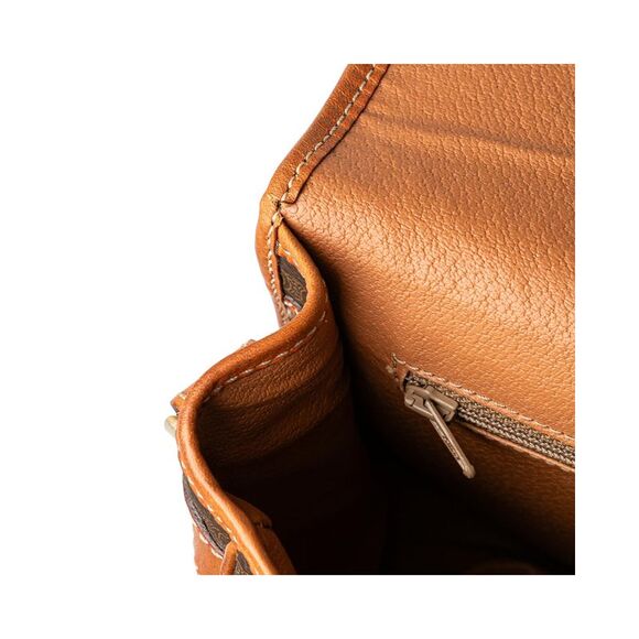 Pre Loved Celine Coated Canvas Crossbody Bag with Leather Trim and Interior Zip - Picture 6 of 8